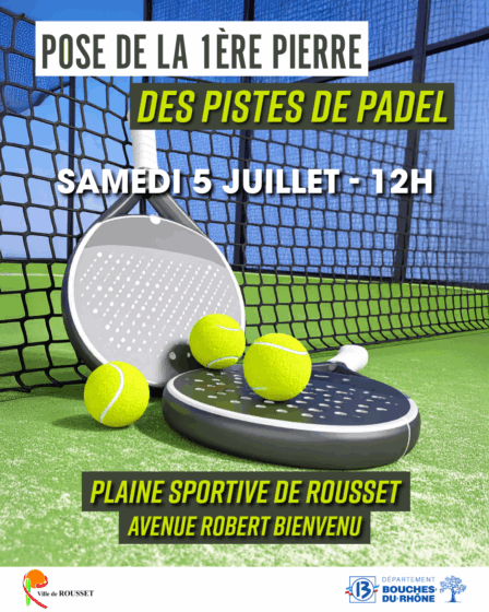 Pose de la 1ere Pierre des pistes de Padel