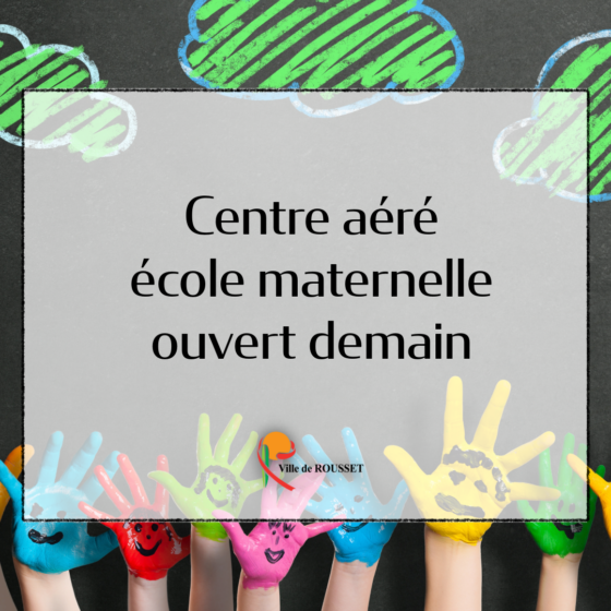 Réouverture centre aéré de l&rsquo;école maternelle