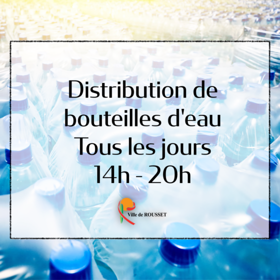 Distribution de bouteilles d’eau 💧