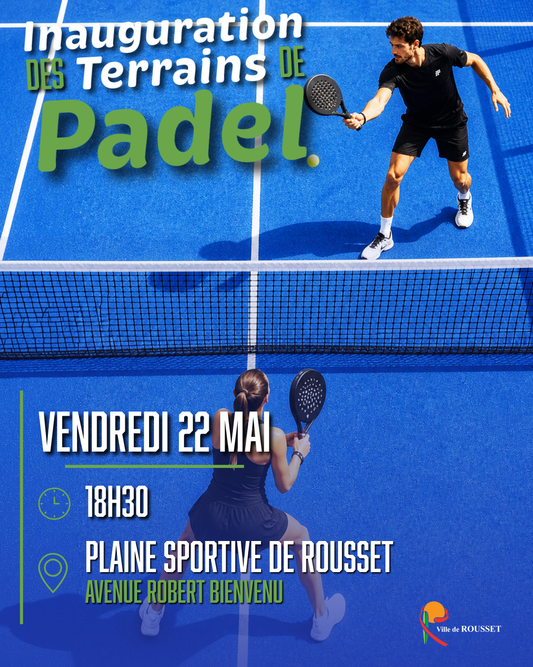 affiche inauguration terrains de padel