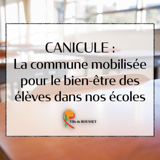CANICULE : la commune mobilisée pour le bien-être des élèves dans nos écoles