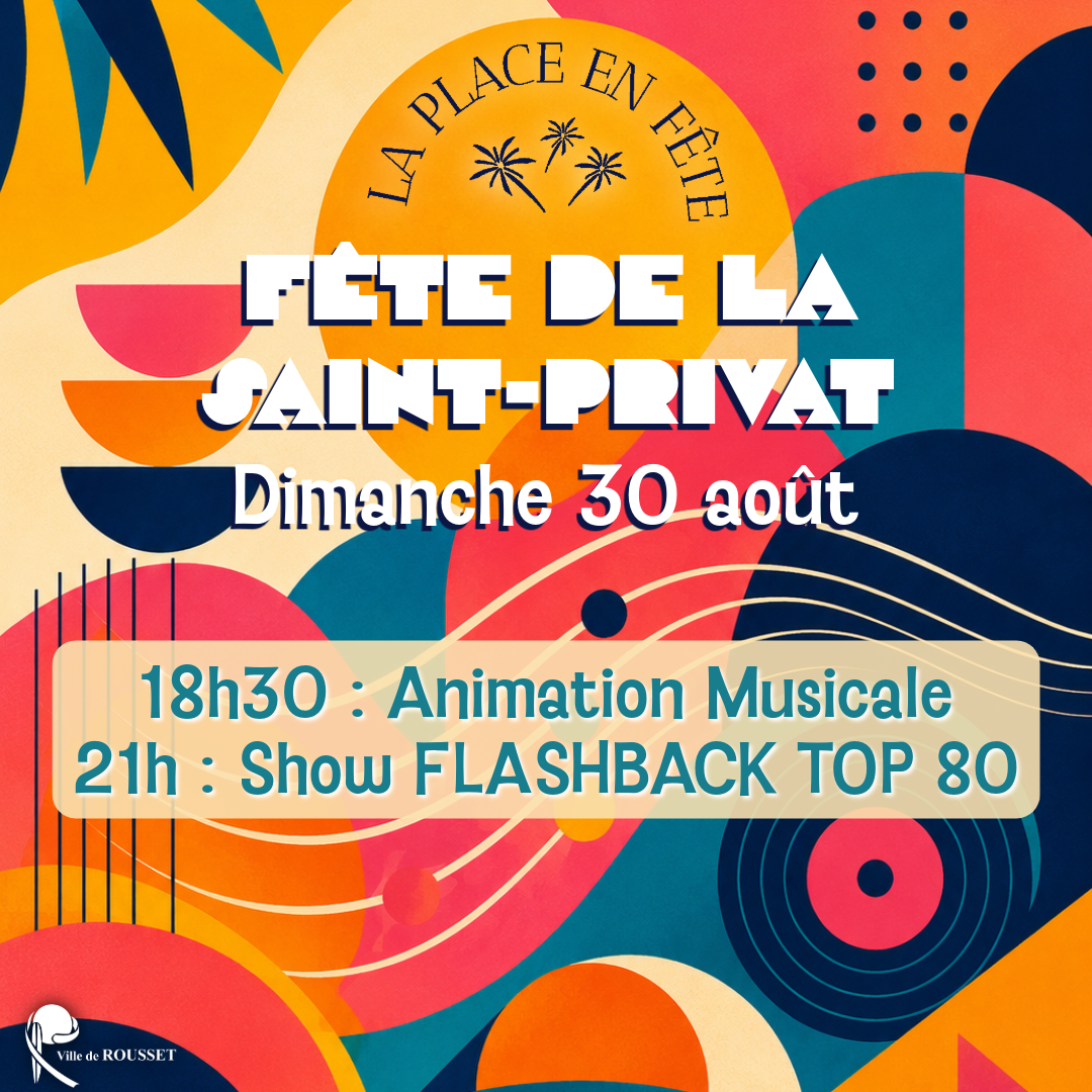 Affiche fête de la saint Privat dimanche 30 août