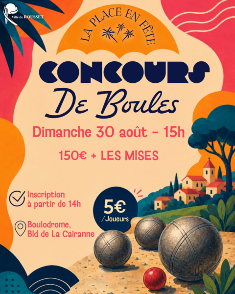 Affiche concours de boules
