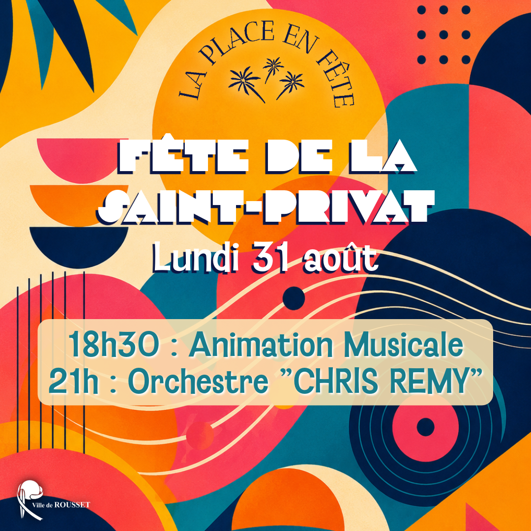 Affiche Fête de la Saint Privat lundi 31 août