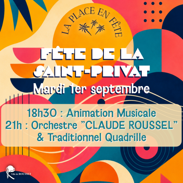 Affiche fete de la saint privat mardi 1er septembre