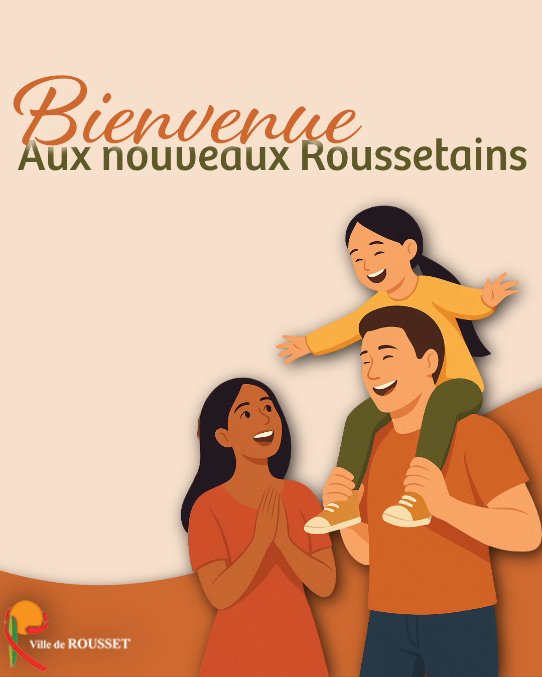 affiche bienvenue aux nouveaux roussetains